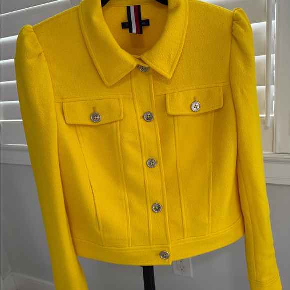 Tommy Hilfiger Yellow Women's Jacket. Worn once. Like new - Picture 1 of 5